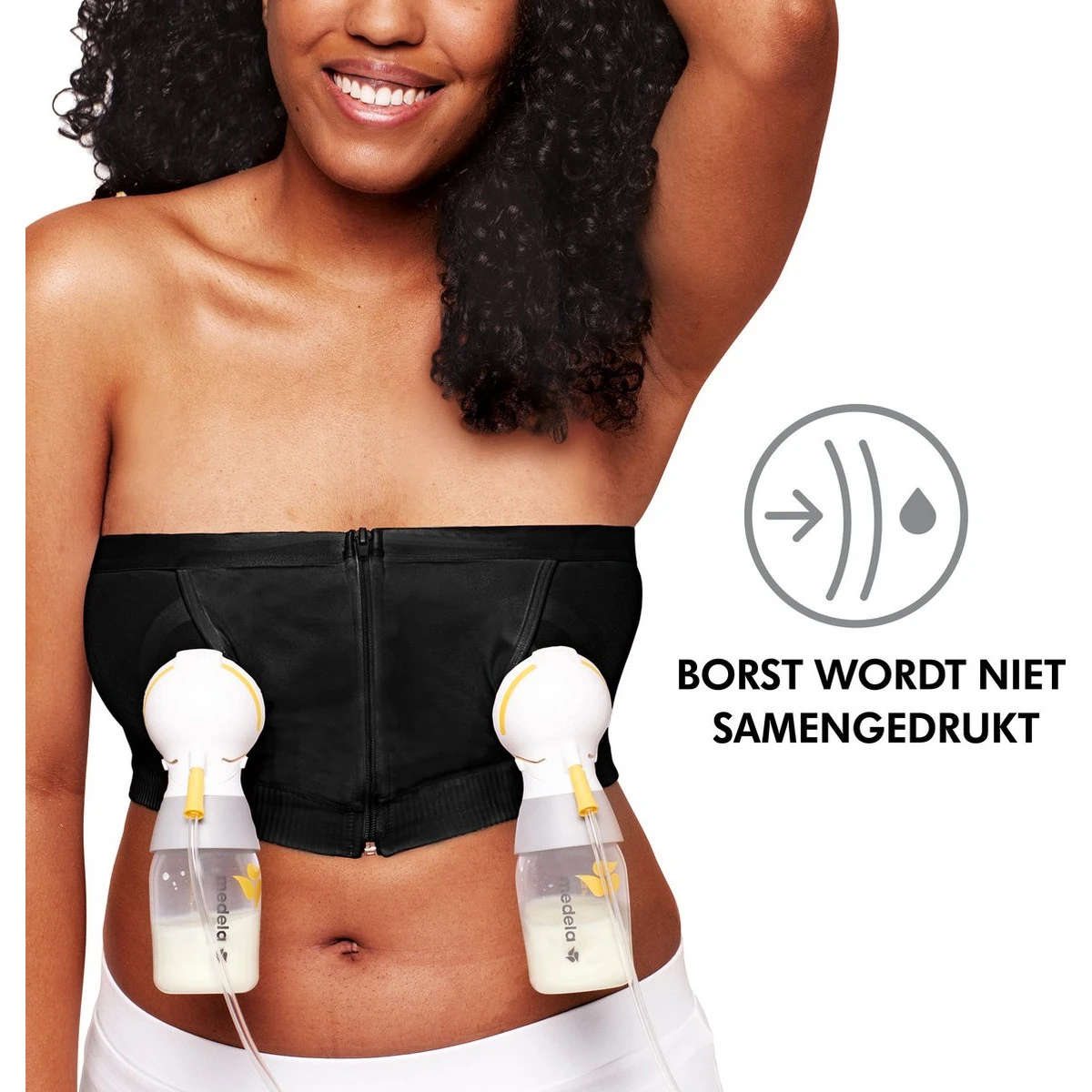 Medela Hands-Free Kolf BH Zwart Maat L 101043802 5 Medela Hands-Free Kolf BH Zwart Maat L 101043802 - Afbeelding 4
