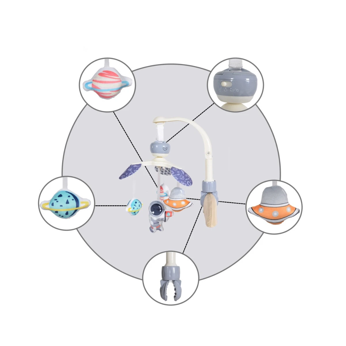 Cangaroo Moonlight Blauw Muziekmobiel 109100 9 Cangaroo Moonlight Blauw Muziekmobiel 109100 - Afbeelding 7