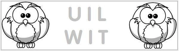 2-Deurs Kast Uil Wit 7 2-Deurs Kast Uil Wit - Afbeelding 5