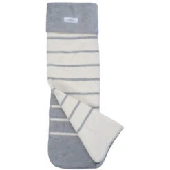 Zaffiro Grijs & Ecru Gestreept 100 X 150 Cm Ledikantdeken 15366 -Babyproducten Winkel 23481 grijsecrustrepenlengte