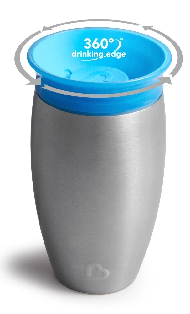 Munchkin Stainless Steel Miracle 360 Cup Blauw Anti-Lek Beker 012370 Div 4 Munchkin Stainless Steel Miracle 360 Cup Blauw Anti-Lek Beker 012370 Div - Afbeelding 2