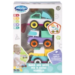 Playgro Build And Drive Mix N Match 3 Stuks Voertuigen P4088176 -Babyproducten Winkel 4088176 build and drive mix n match vehicles p1
