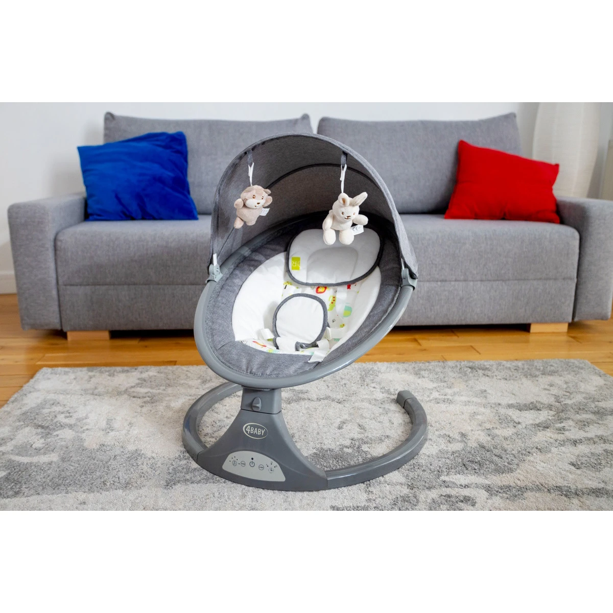 4Baby Rock 'n Relax XXIII Grey Swing Babyschommel 19 4Baby Rock 'n Relax XXIII Grey Swing Babyschommel - Afbeelding 17