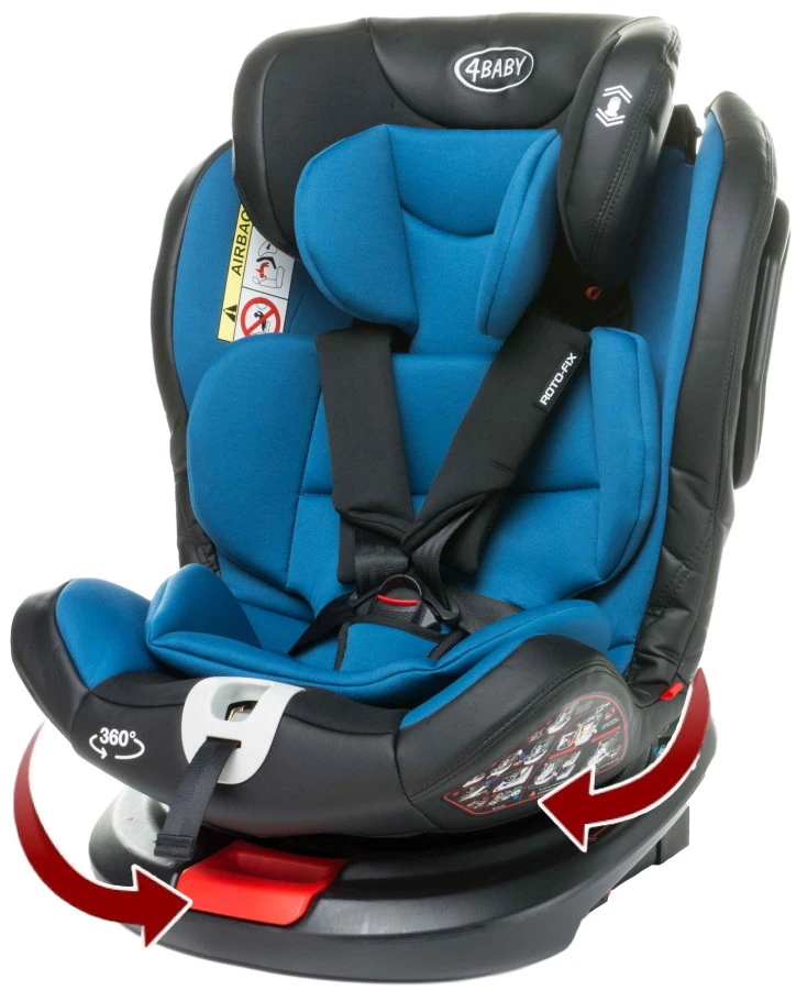 4Baby Roto-Fix Blue 360º 0-36 Kg Isofix Autostoel 3 4Baby Roto-Fix Blue 360º 0-36 Kg Isofix Autostoel