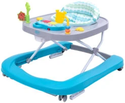 4Baby Walk 'n Push Turquoise Loopstoel 7046