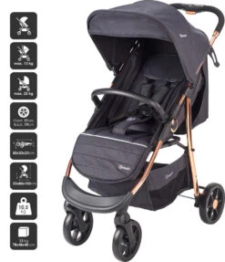 Babygo Style Black Rose 3-in-1 Kinderwagen Incl. Autostoel 6321 15 Babygo Style Black Rose 3-in-1 Kinderwagen Incl. Autostoel 6321 -Babyproducten Winkel 6321 style3in1 blackrose 5 babygo