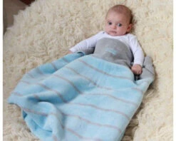 Zaffiro Grijs & Lichtblauw Gestreept 75 X 100 Cm Wiegdeken 15205 -Babyproducten Winkel 68e9dc2c002bf90b5102e16c 4