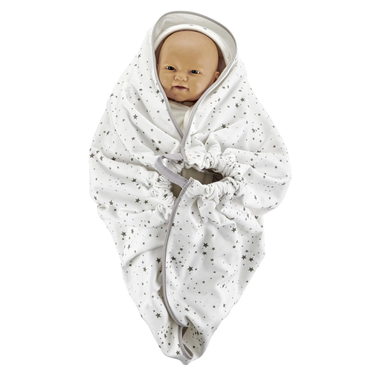 Babyjem Wit/Grijs Wikkeldeken 1116431 5 Babyjem Wit/Grijs Wikkeldeken 1116431 - Afbeelding 3