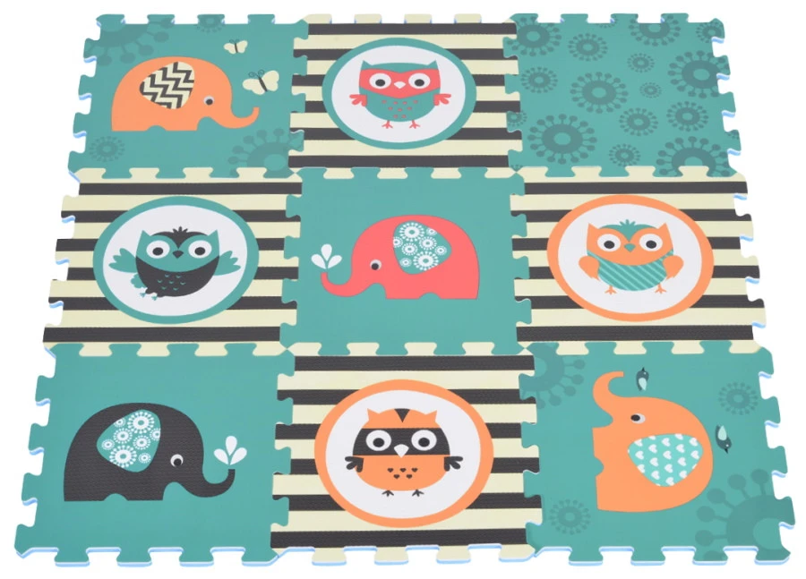 Cangaroo Olifant & Uil 9 Stuks Schuimrubberen Puzzelmat 3064 3 Cangaroo Olifant & Uil 9 Stuks Schuimrubberen Puzzelmat 3064