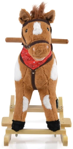 Cangaroo Thunder Khaki Hobbelpaard Met Voetensteun WJ-001 -Babyproducten Winkel Cangaroo Thunder Khaki Hobbelpaard met Voetensteun WJ 001 3