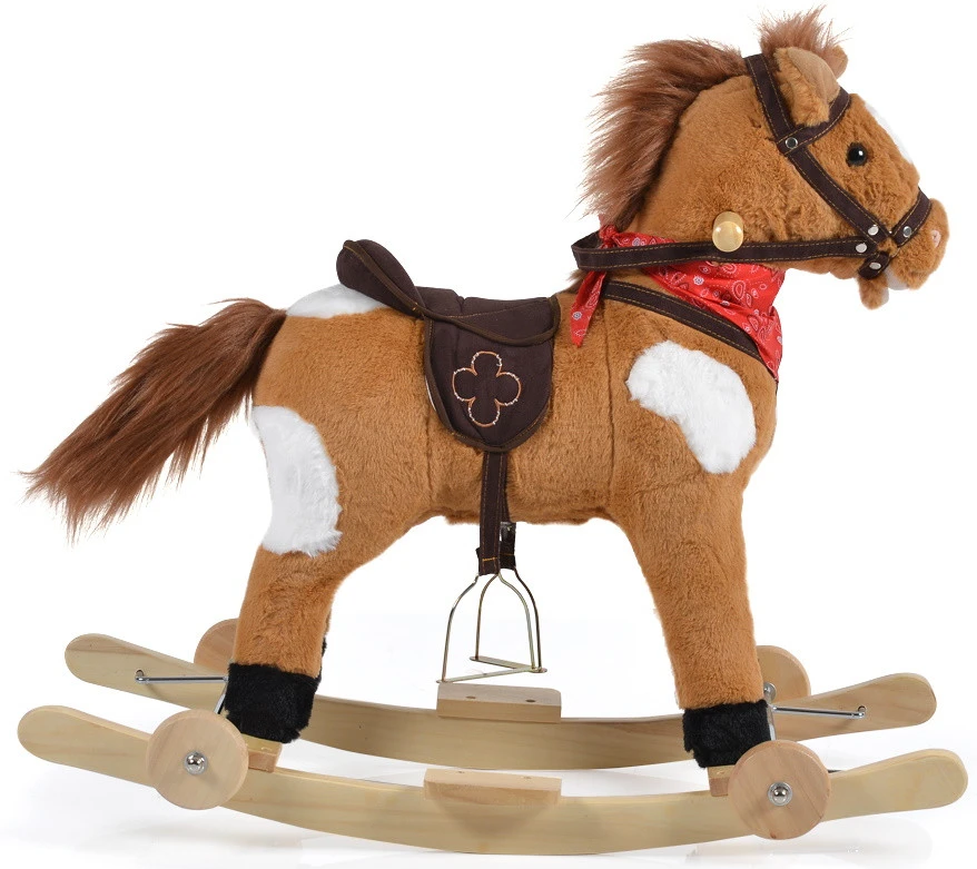 Cangaroo Thunder Khaki Hobbelpaard Met Wielen-WJ-302 5 Cangaroo Thunder Khaki Hobbelpaard Met Wielen-WJ-302 - Afbeelding 3