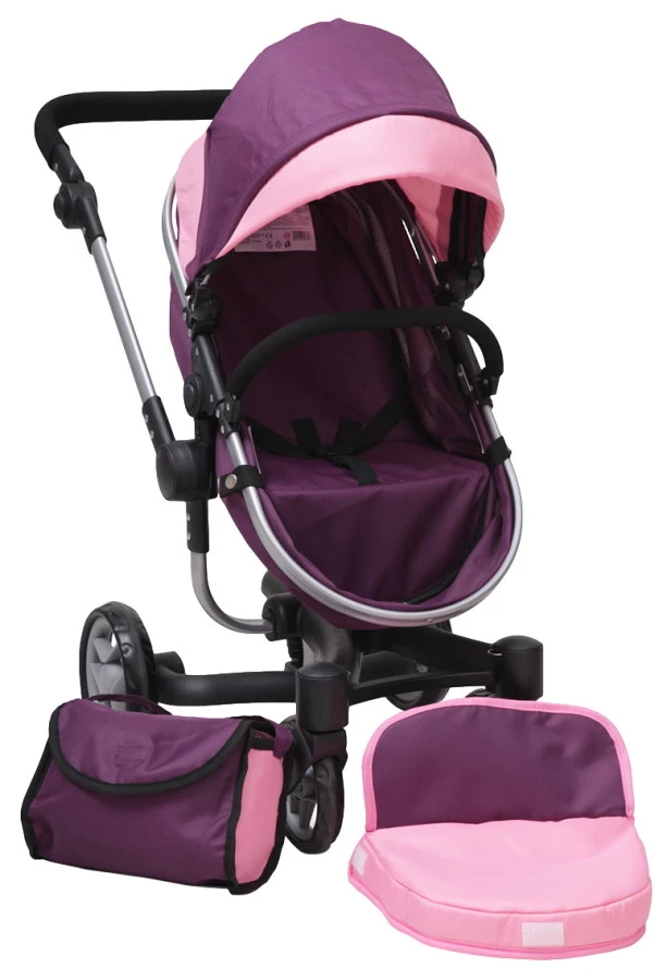 Cangaroo Violette Poppen Kinderwagen 6807 3 Cangaroo Violette Poppen Kinderwagen 6807
