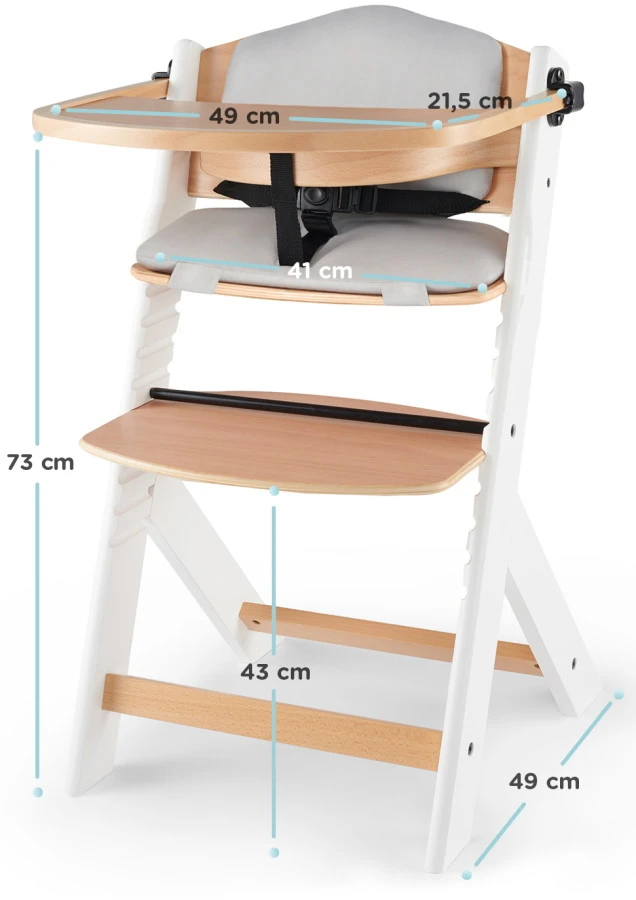 Kinderkraft Enock Wit/Naturel Houten Kinderstoel Met Zitverkleiner KHENOC0PWHT0000 8 Kinderkraft Enock Wit/Naturel Houten Kinderstoel Met Zitverkleiner KHENOC0PWHT0000 - Afbeelding 6