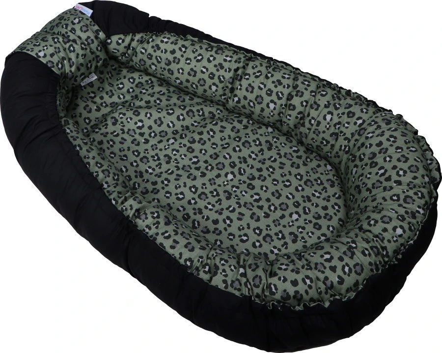 MamaLoes Panther Army Green Omkeerbaar Babynest ML3038 5 MamaLoes Panther Army Green Omkeerbaar Babynest ML3038 - Afbeelding 3