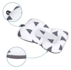 Sevibaby Cozy Triangle Grey Baby Badkussen 69-141 -Babyproducten Winkel Sevibaby Cozy Triangle Grey Baby Badkussen 69 141 5