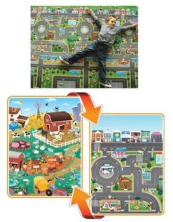 Prince Lionheart Playmat City/Farm Speelkleed 7711.2 -Babyproducten Winkel Speelkleed Playmat Prince Lionheart City Farm 4