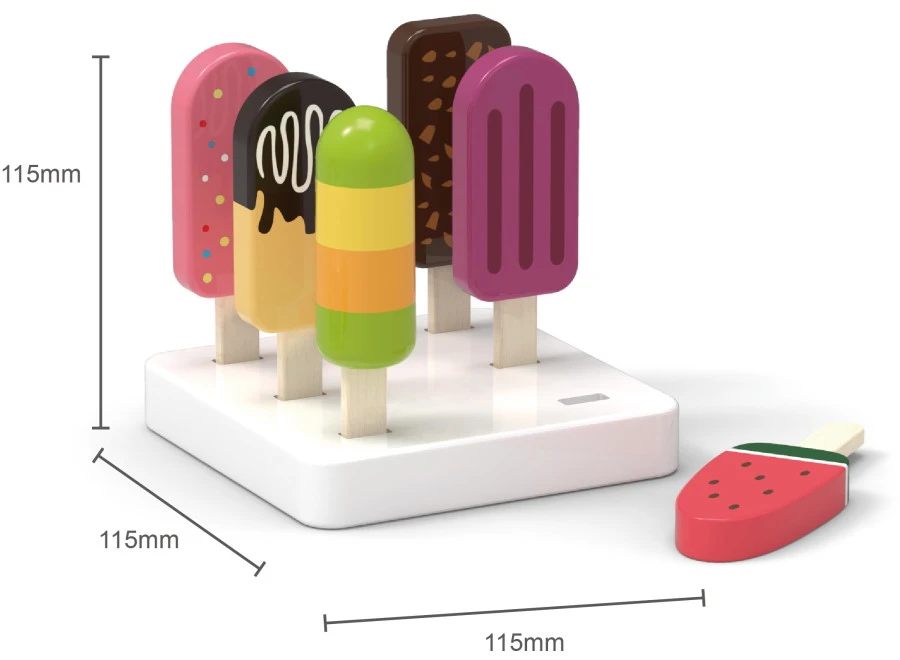 Viga 6 Stuks Houten Speelgoed IJsjes 44528 6 Viga 6 Stuks Houten Speelgoed IJsjes 44528 - Afbeelding 4