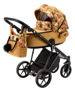 Adamex Porto Flowers Ochre 2-in-1 Kinderwagen FL-3