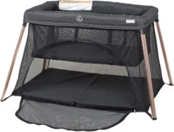 Babygo Dreams II Zwart/Rosegoud Campingbedje Incl. Bodemverhoger 4705 -Babyproducten Winkel babygo dreams ii zwart goud campingbedje incl. bodemverhoger 4705 1