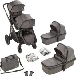 Babygo Duo Grey Tandem Kinderwagen 7801