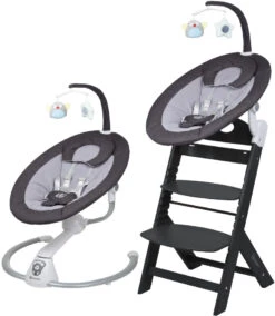 Babygo Homey Set Black Babyschommel En Kinderstoel 19013
