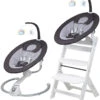 Babygo Homey Set Black/White Babyschommel En Kinderstoel 19014 -Babyproducten Winkel babygo homey set dark greywhite babyschommel en kinderstoel 19014 1