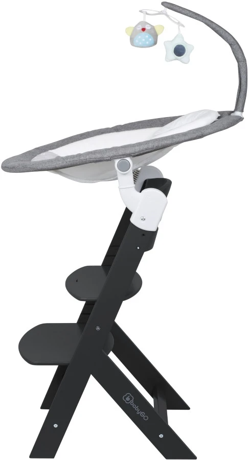 Babygo Homey Set Grey/Black Babyschommel En Kinderstoel 19023 7 Babygo Homey Set Grey/Black Babyschommel En Kinderstoel 19023 - Afbeelding 5