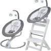 Babygo Homey Set Grey/White Babyschommel En Kinderstoel 19024