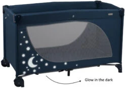 Babygo MoonStars Navy Melange Campingbed 4804 -Babyproducten Winkel babygo moonstars navy campingbed 5