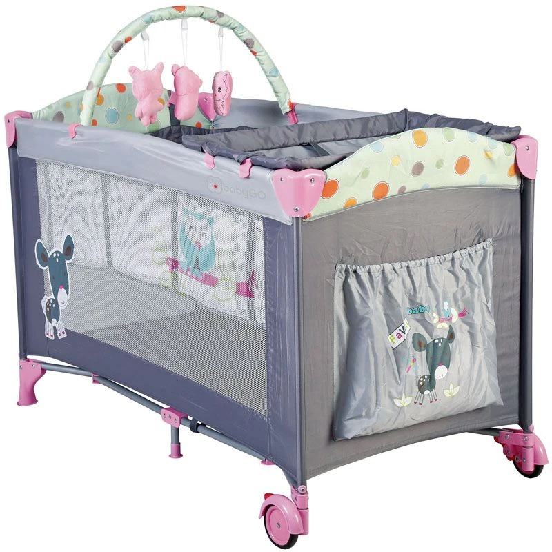 Babygo Sleepwell Pink Campingbed Met Bodemverhoger 4403 4 Babygo Sleepwell Pink Campingbed Met Bodemverhoger 4403 - Afbeelding 2