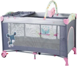 Babygo Sleepwell Pink Campingbed Met Bodemverhoger 4403