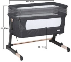 Babygo Together Zwart/Roségoud Wieg Aan Bed 4605 11 Babygo Together Zwart/Roségoud Wieg Aan Bed 4605 -Babyproducten Winkel babygo together zwart goud wieg aan bed 4605 1