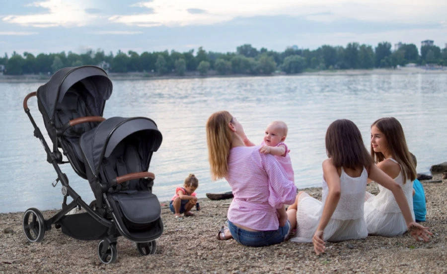 Babygo Twinner Blue Tandem Duowagen Incl. 2 Autostoelen 20 Babygo Twinner Blue Tandem Duowagen Incl. 2 Autostoelen - Afbeelding 18