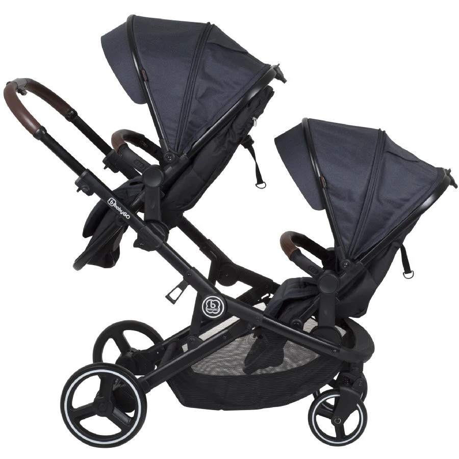 Babygo Twinner Blue Tandem Duowagen Incl. 2 Autostoelen 8 Babygo Twinner Blue Tandem Duowagen Incl. 2 Autostoelen - Afbeelding 6