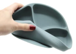Babyjem Grijs Siliconen Bordje 715 -Babyproducten Winkel babyjem mint siliconen bordje 715 3 1