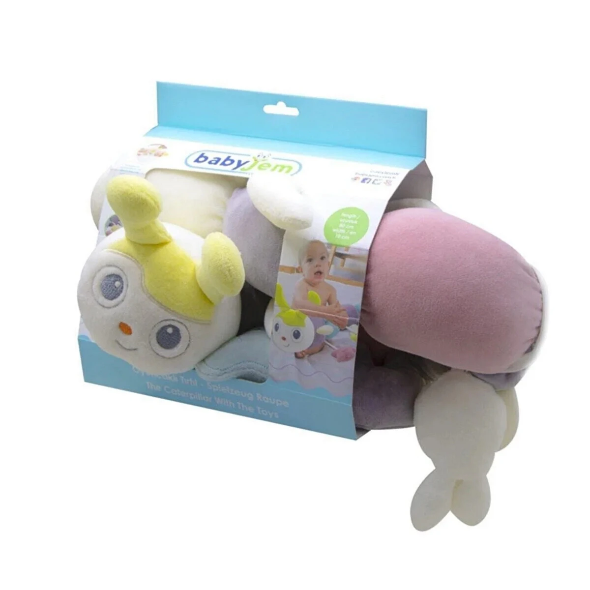 Babyjem Rups Roze 80cm Speelknuffel En Kussen 675 4 Babyjem Rups Roze 80cm Speelknuffel En Kussen 675 - Afbeelding 2