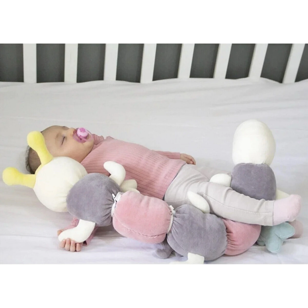 Babyjem Rups Roze 80cm Speelknuffel En Kussen 675 5 Babyjem Rups Roze 80cm Speelknuffel En Kussen 675 - Afbeelding 3