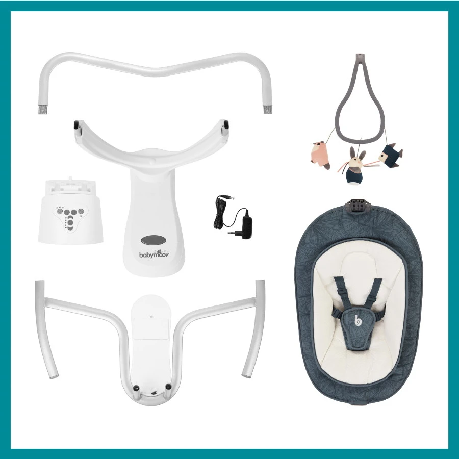 Babymoov Swoon Motion Blue Petal Babyschommel A055019 7 Babymoov Swoon Motion Blue Petal Babyschommel A055019 - Afbeelding 5