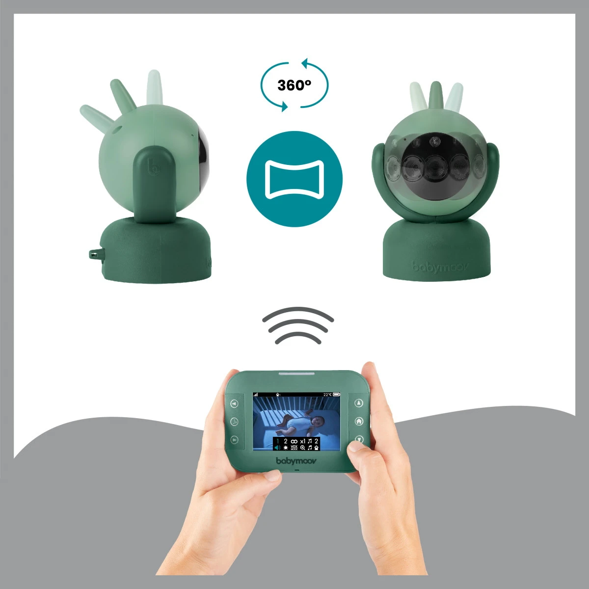 Babymoov Yoo Master 3,5 Inch 360° Beeldbabyfoon A014425 5 Babymoov Yoo Master 3,5 Inch 360° Beeldbabyfoon A014425 - Afbeelding 3