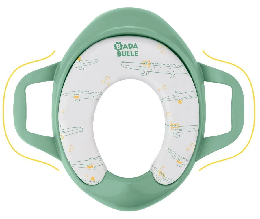 Badabulle Groen Toiletverkleiner Met Handgrepen B027008 4 Badabulle Groen Toiletverkleiner Met Handgrepen B027008 - Afbeelding 2