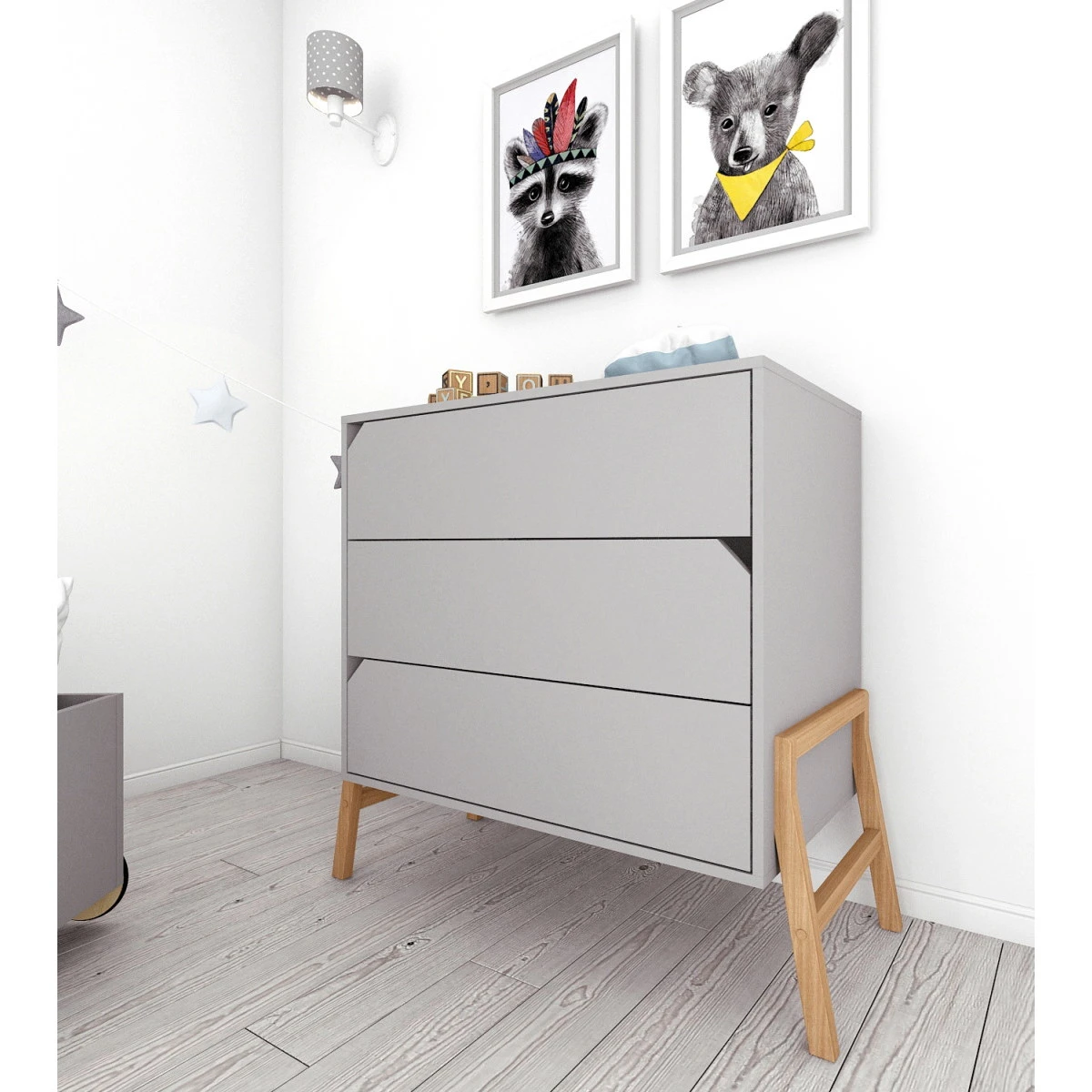 Bellamy Lotta Grey Babykamer: Ledikant/Juniorbed En Commode 12 Bellamy Lotta Grey Babykamer: Ledikant/Juniorbed En Commode - Afbeelding 10