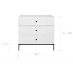 Bellamy Lumi White Babykamer: Ledikant/Juniorbed, Commode En 2-Deurskast 35 Bellamy Lumi White Babykamer: Ledikant/Juniorbed, Commode En 2-Deurskast -Babyproducten Winkel bellamy lumi white commode lubikomo 3 2