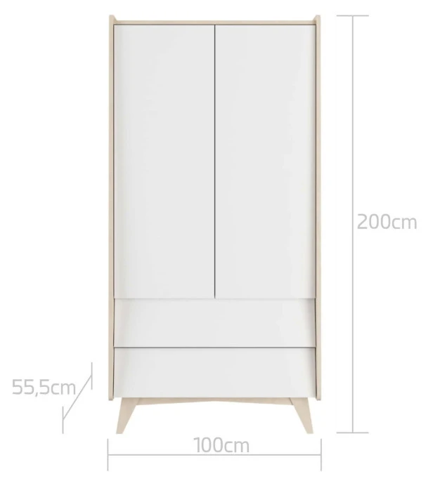 Bellamy So Sixty 2-Deurskast SSBISZ2D 5 Bellamy So Sixty 2-Deurskast SSBISZ2D - Afbeelding 3