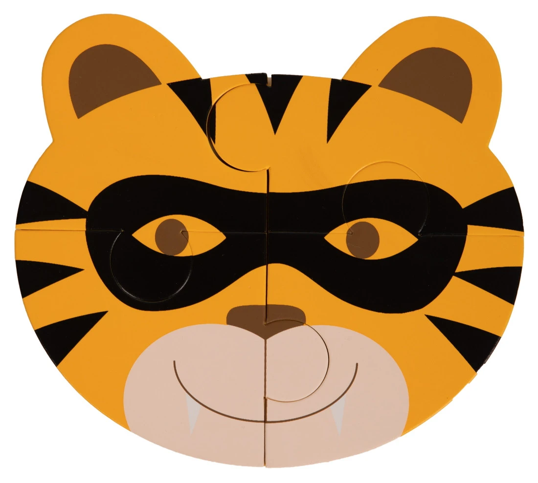 Bo Jungle B-Animal Tijger Neushoorn Kikker 3 Stuks Puzzel B950020 - Afbeelding 4