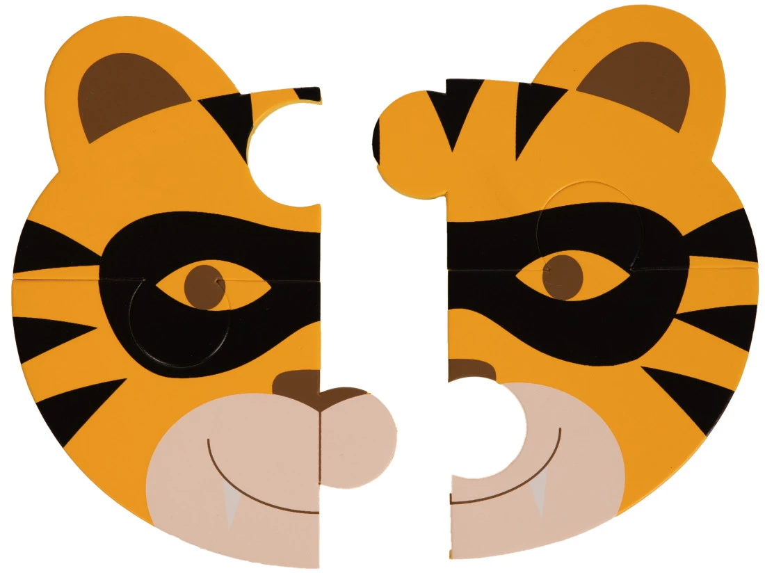 Bo Jungle B-Animal Tijger Neushoorn Kikker 3 Stuks Puzzel B950020 - Afbeelding 5