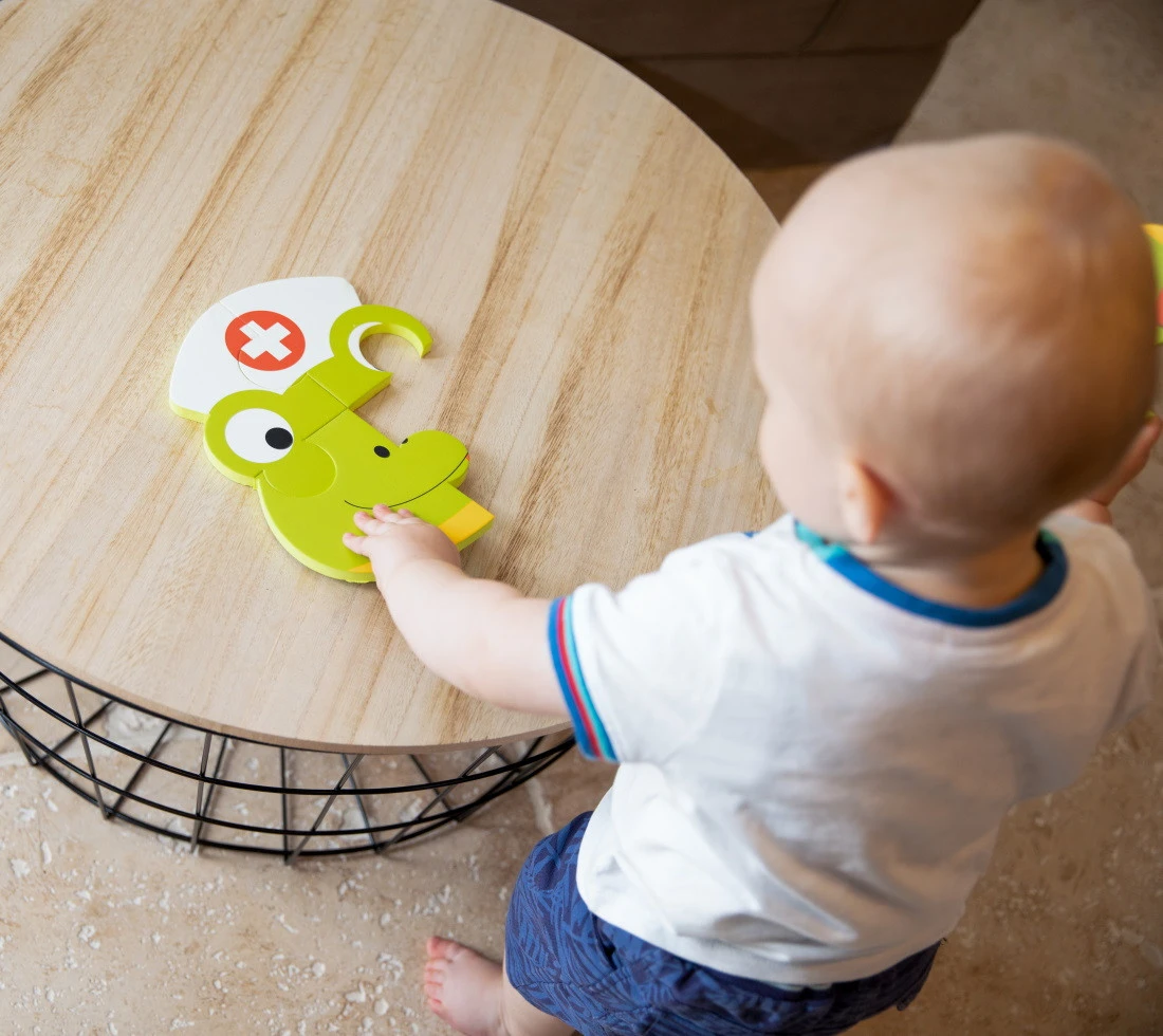 Bo Jungle B-Animal Tijger Neushoorn Kikker 3 Stuks Puzzel B950020 - Afbeelding 9