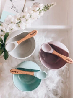 Bo Jungle B-Suction Bowl Roze Kommetje Met Lepel B500620 -Babyproducten Winkel bo jungle b suction bowl 13 2