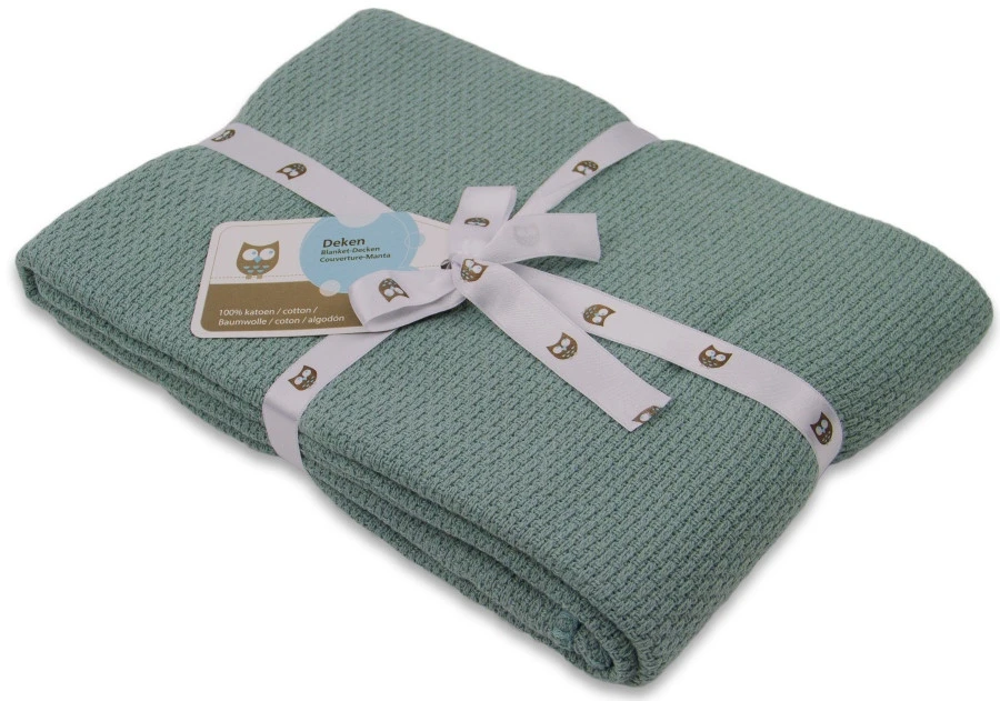 Briljant Pique Stonegreen 75 X 100 Cm Zomer Wiegdeken 60R 4 Briljant Pique Stonegreen 75 X 100 Cm Zomer Wiegdeken 60R - Afbeelding 2