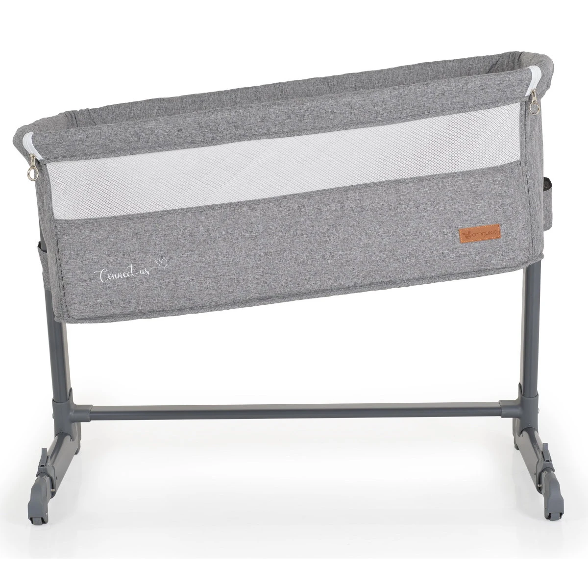 Cangaroo Connect Us Grey Wieg Aan Bed 6 Cangaroo Connect Us Grey Wieg Aan Bed - Afbeelding 4