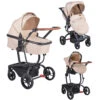 Cangaroo Ellada Beige 3-in-1 Combi Kinderwagen Incl. Autostoel -Babyproducten Winkel cangaroo ellada beige 3 in 1 kinderwagen incl. autostoel 01